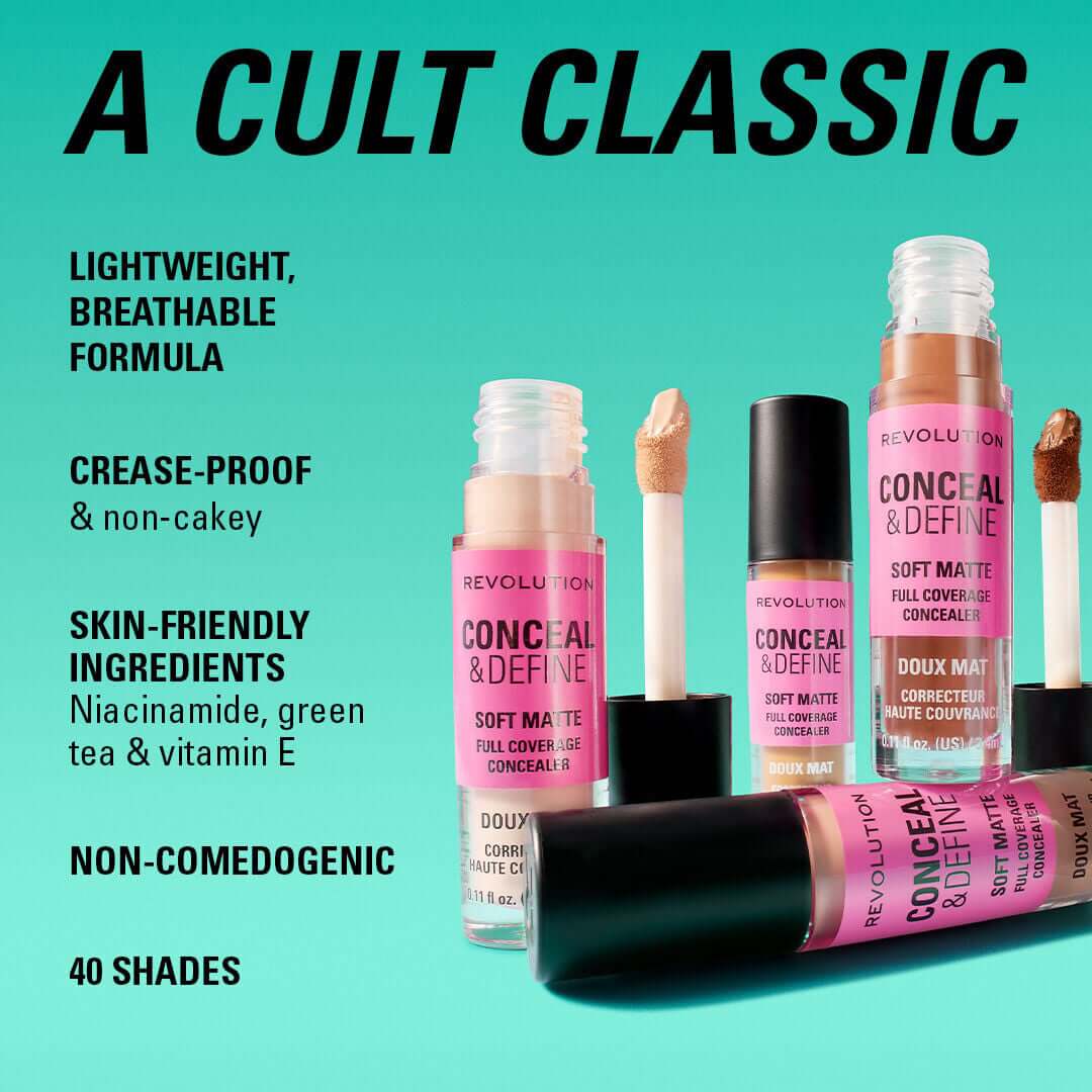 Revolution Conceal And Define Full Coverage Concealer C9W 3.4ml