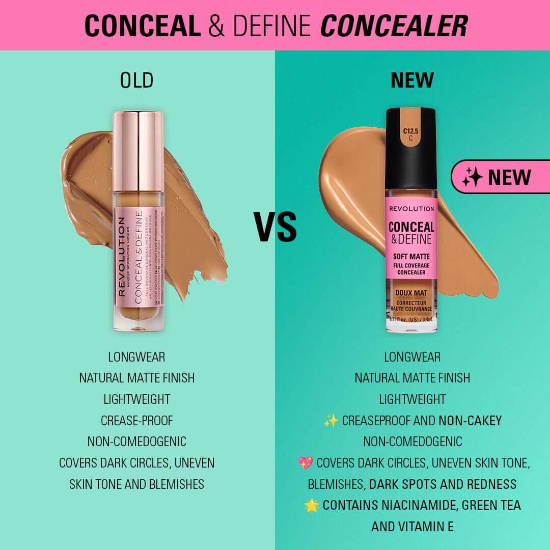 Revolution Conceal And Define Full Coverage Concealer C1N 3.4ml
