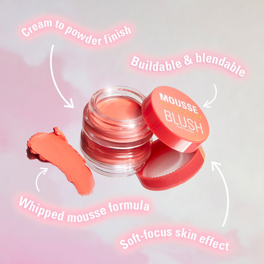 Makeup Revolution Mousse Blusher Grapefruit Coral