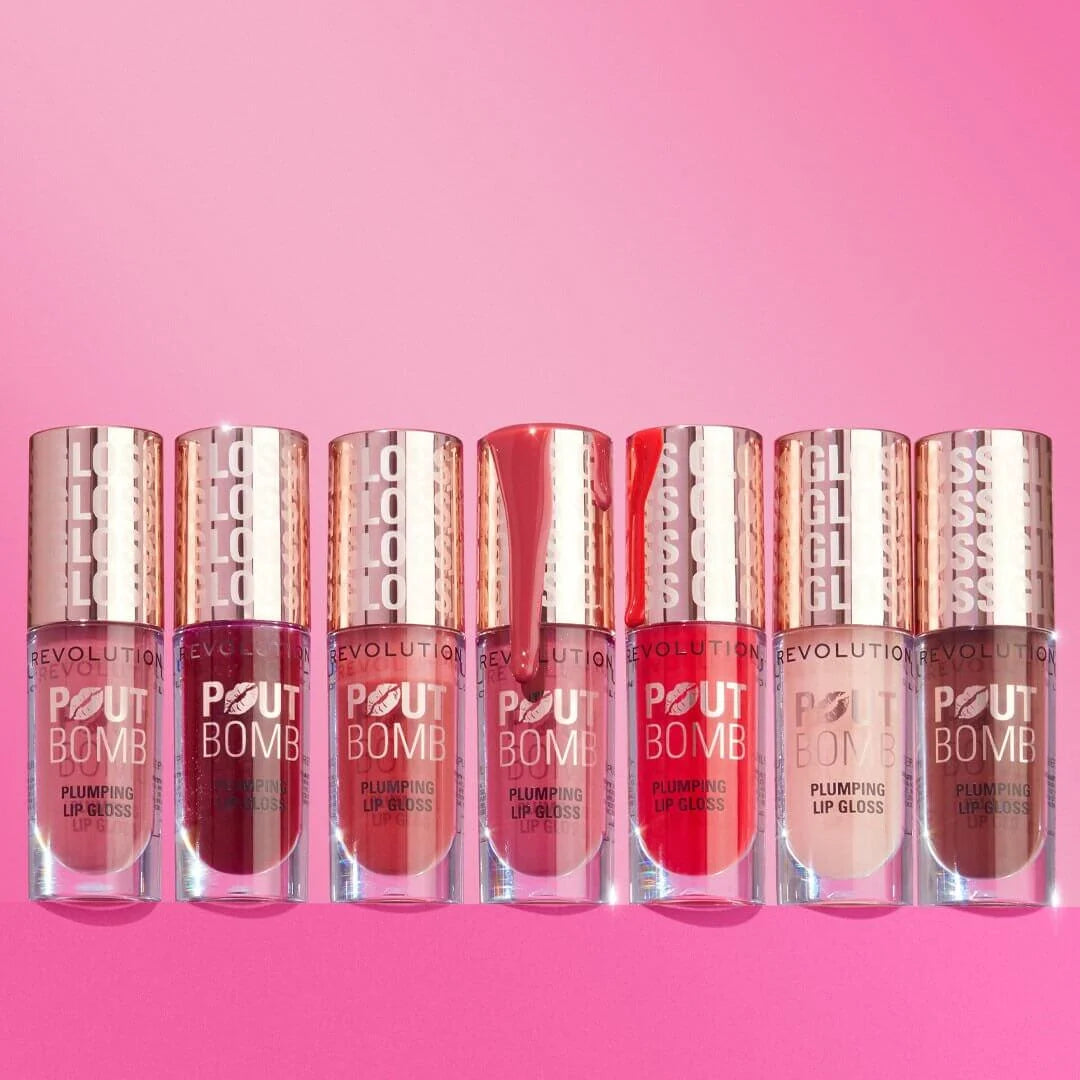 Makeup Revolution Pout Bomb Plumping Gloss Melba Warm Peach