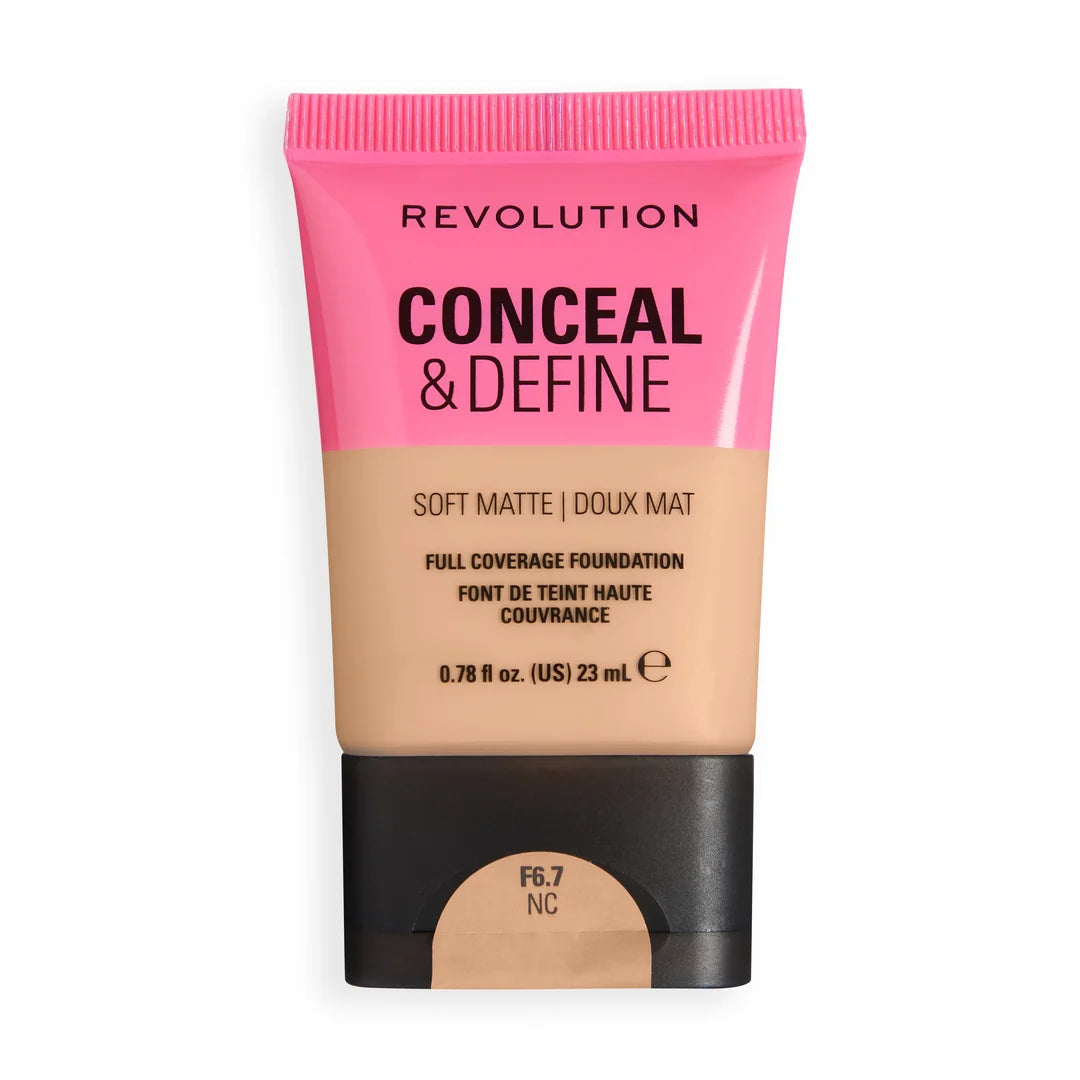 Revolution Conceal & Define Soft Matte Tube Foundation F7NC 23ml