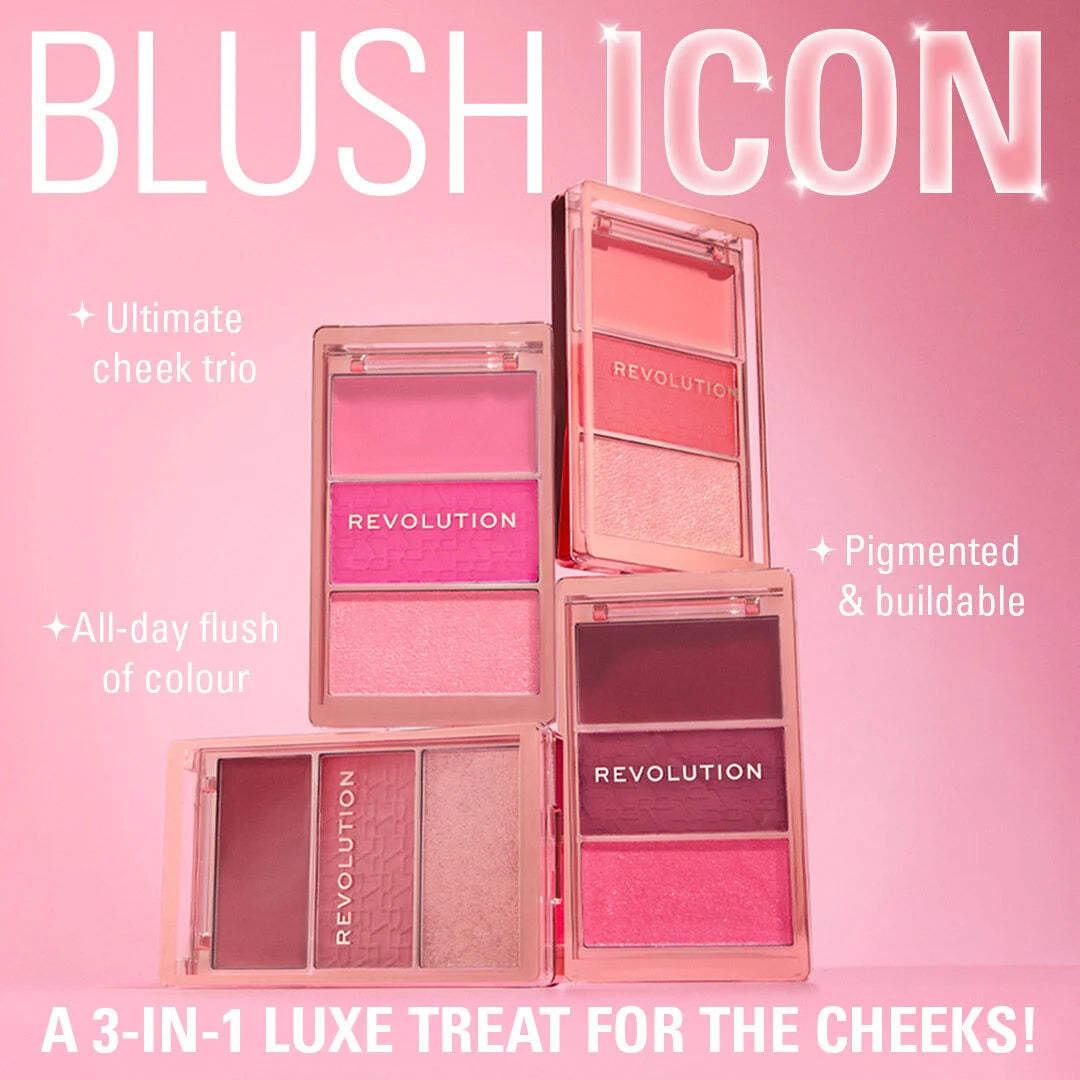 Revolution Blush Icon Palette Aura Points Rose