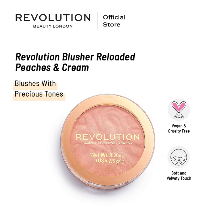 Revolution Blusher Reloaded Peaches & Cream (Damage Packaging)