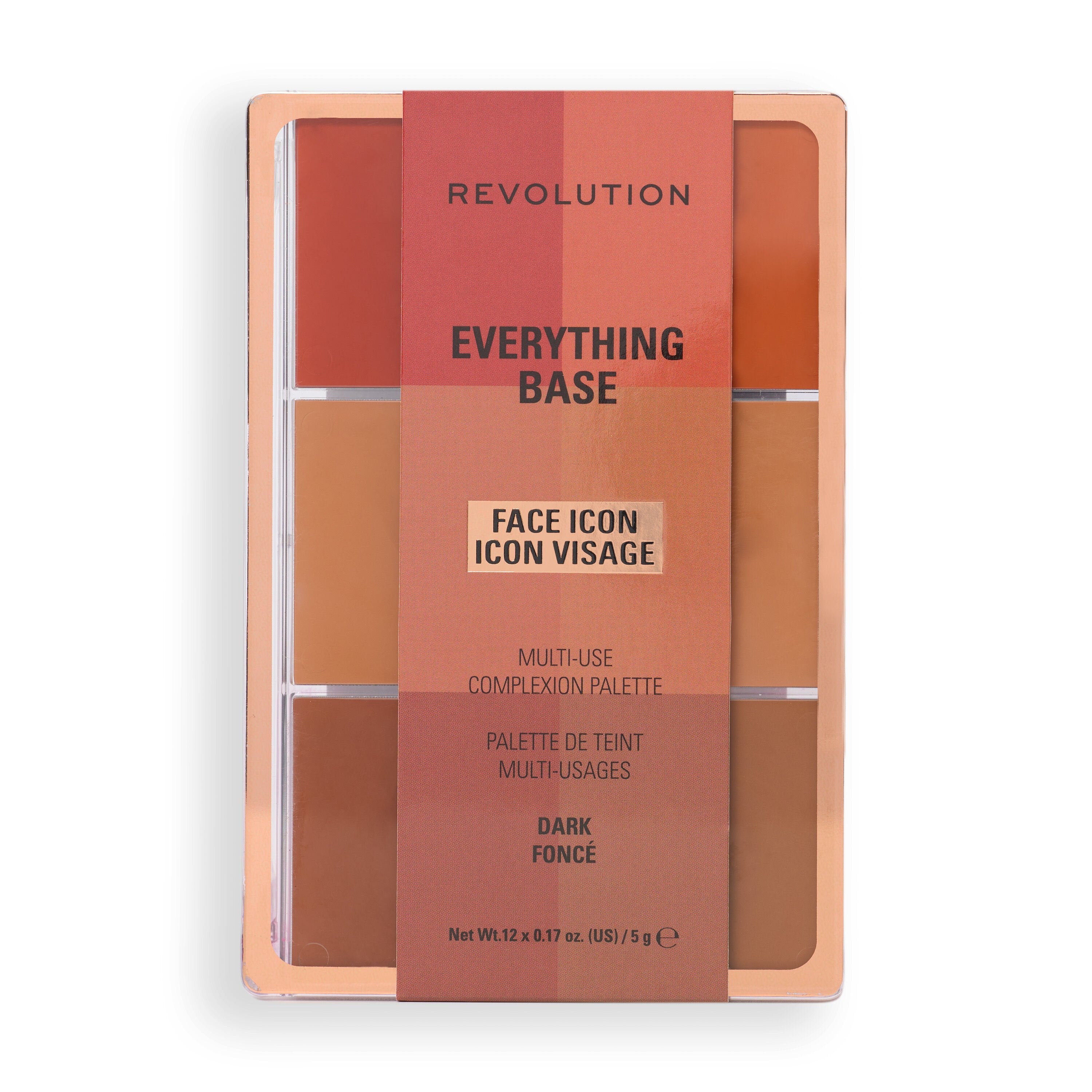 Revolution Everything Base Face Icon Complexion Palette Dark 5gm