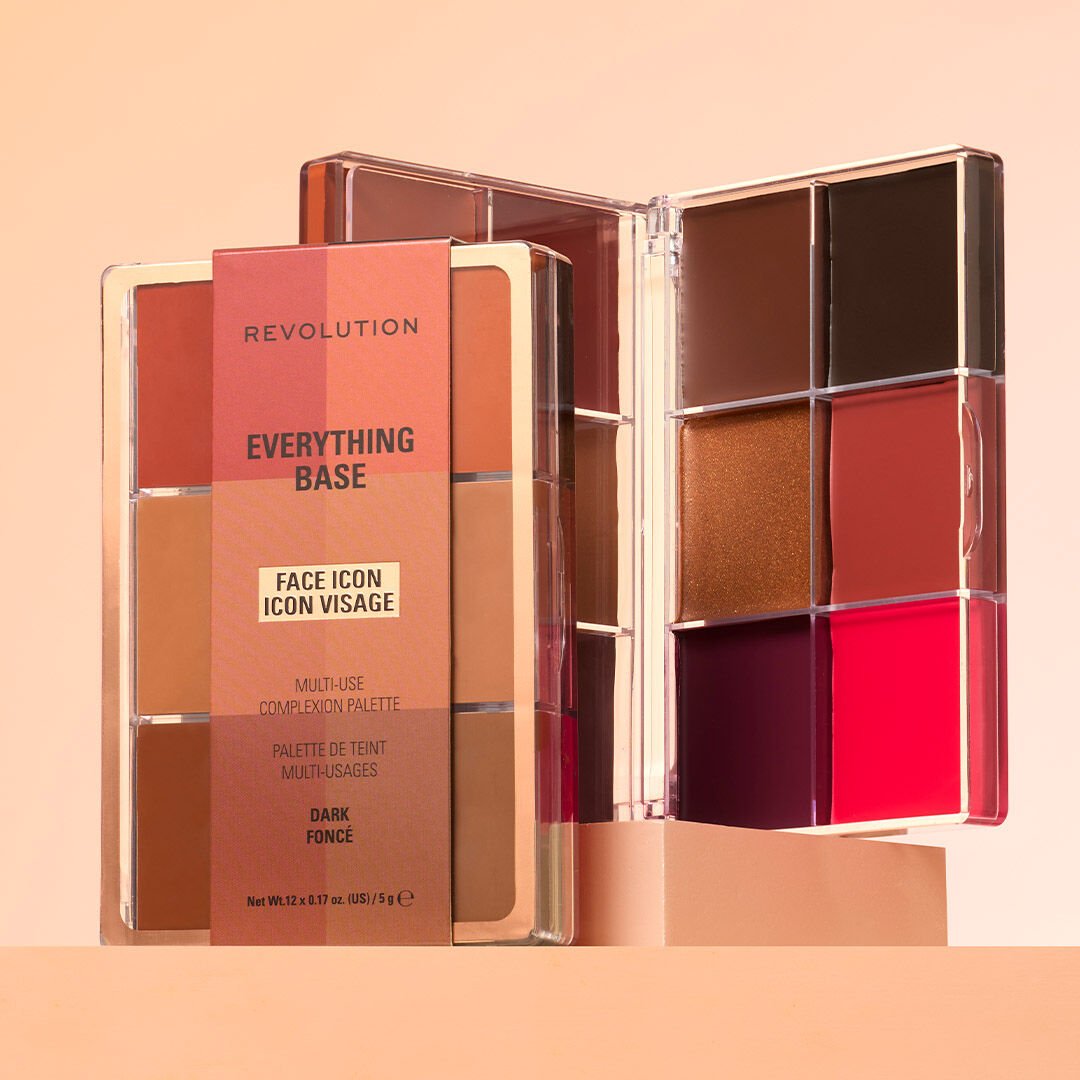 Revolution Everything Base Face Icon Complexion Palette Dark 5gm