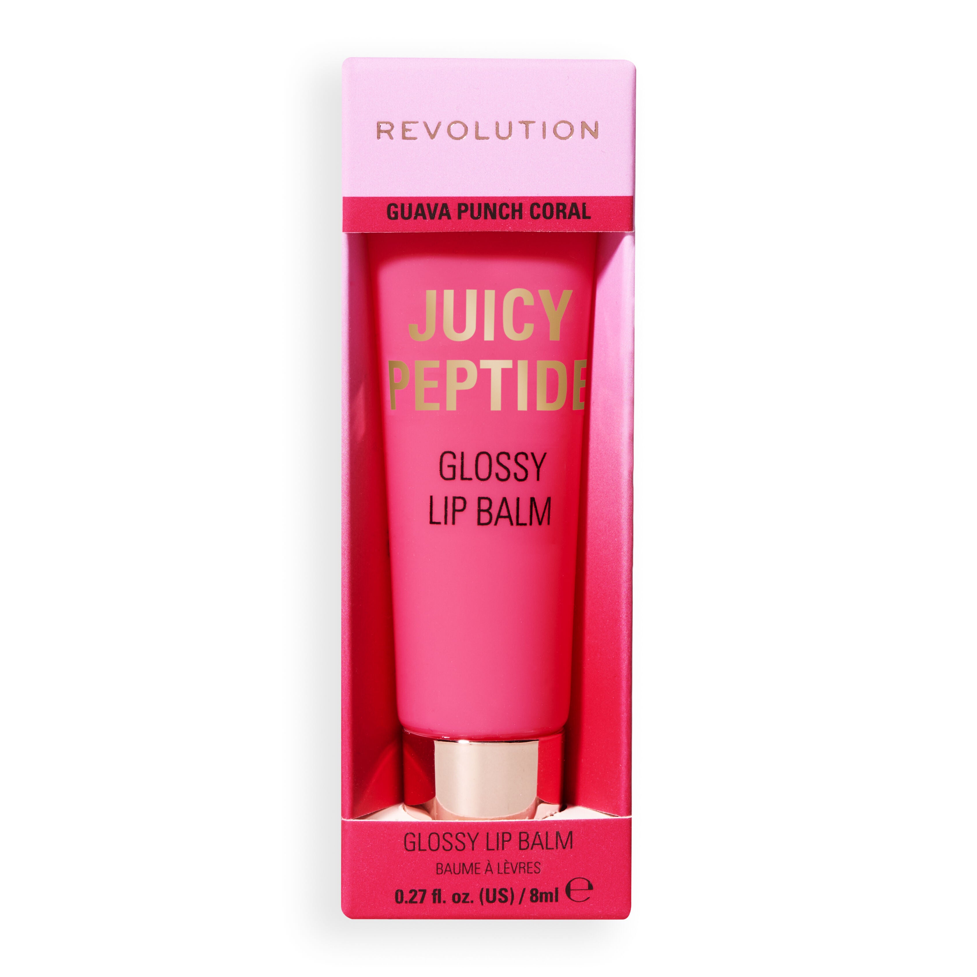 Revolution Juicy Peptide Lip Balm Guava Rum Punch Coral 8ml