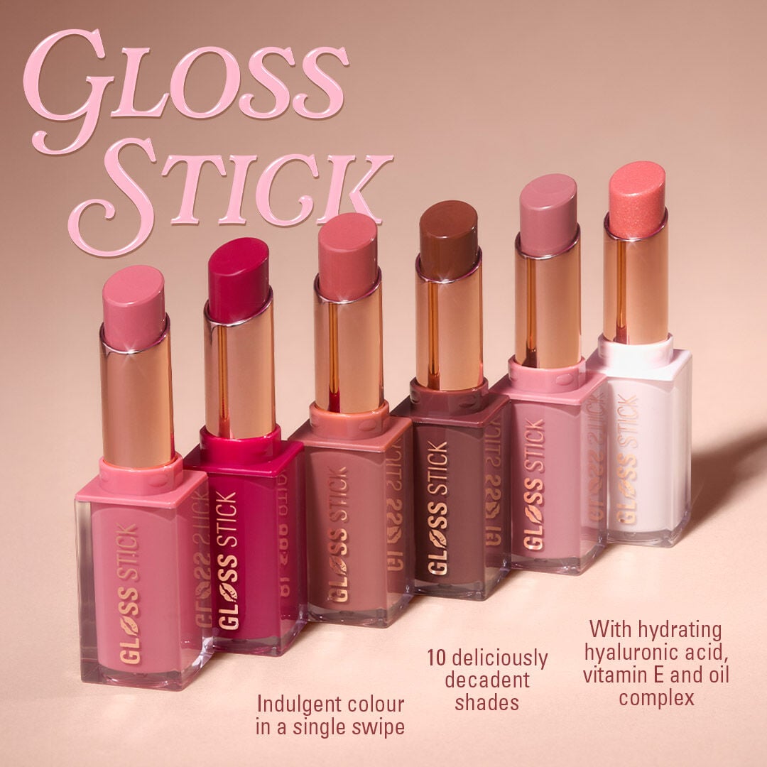 Revolution Pout Lip Gloss Stick Shimmer Sugar Cookie Pink