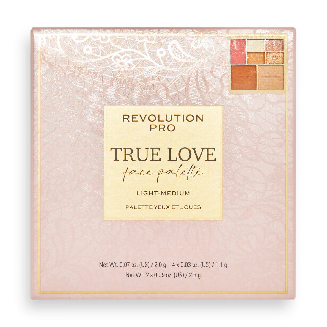 Revolution Pro True Love Eye & Cheek Palette Light-Medium