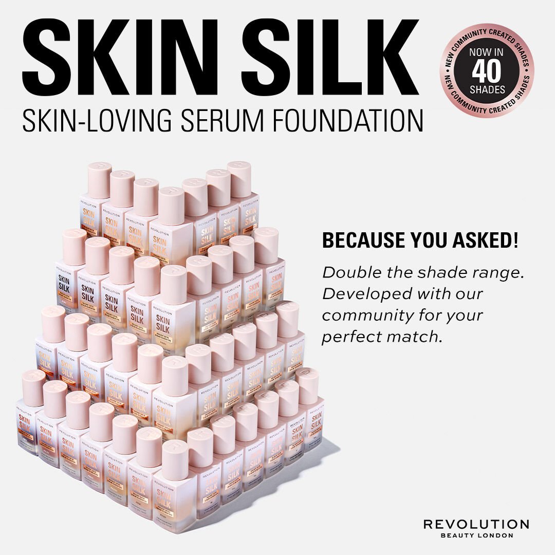 Revolution Skin Silk Radiant Satin Serum Foundation F3N 23ml