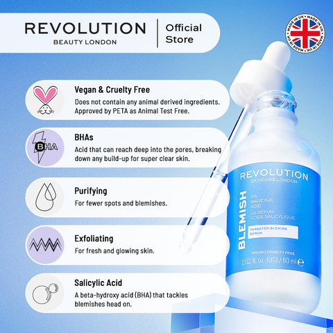 Revolution Skincare 2% Salicylic Acid BHA Anti Blemish Serum 30ml
