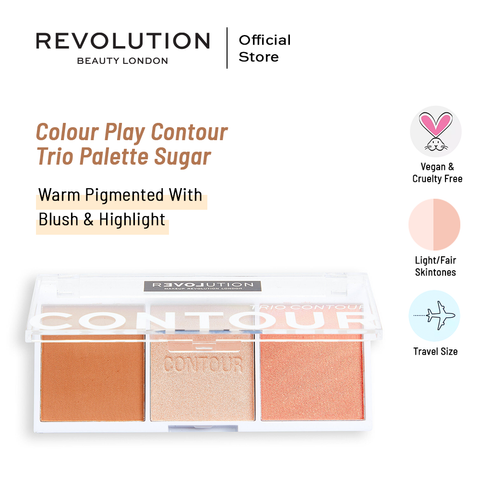 Relove By Revolution Colour Play Contour Trio Palette Sugar