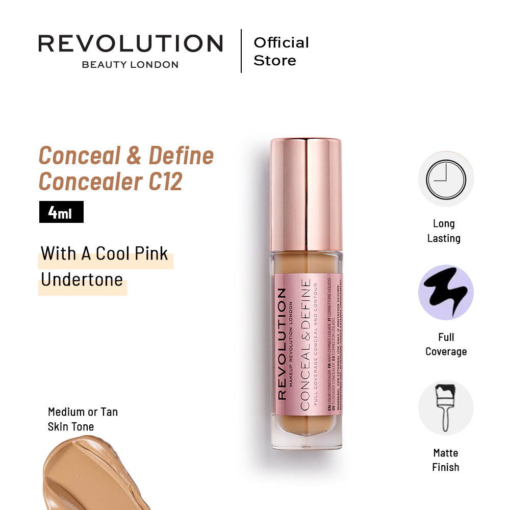 Makeup Revolution Conceal & Define Concealer C12 4ml