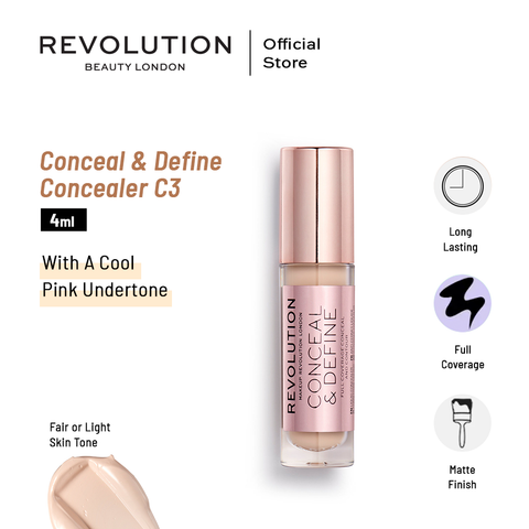 Makeup Revolution Conceal & Define Concealer C3 4ml