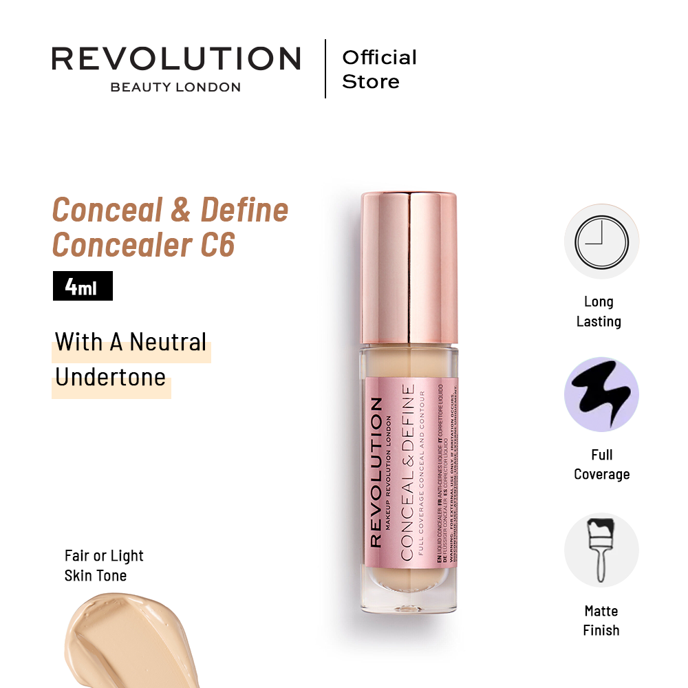 Makeup revolution conceal and define deals concealer