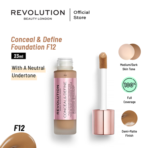 Makeup Revolution Conceal & Define Foundation F12 23 ml