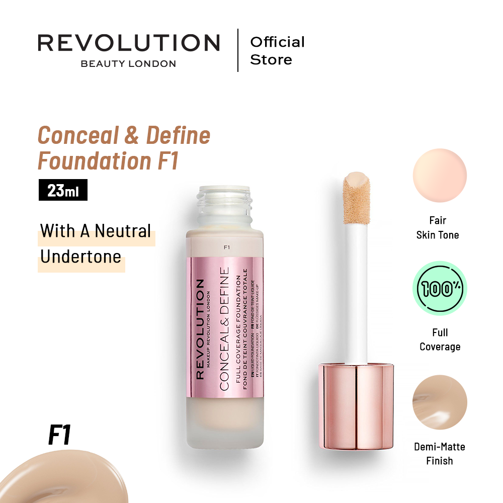 Makeup Revolution Conceal & Define Foundation F1 23 ml