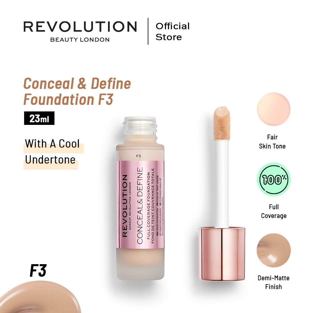 Makeup Revolution Conceal & Define Foundation F3 23 ml