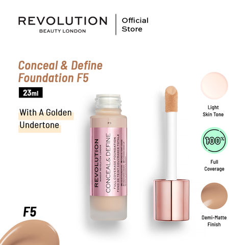 Makeup Revolution Conceal & Define Foundation F5 23 ml