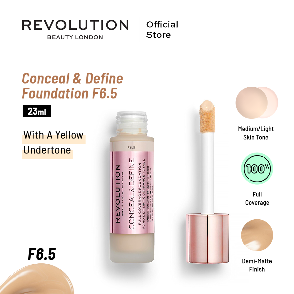 Makeup Revolution Conceal & Define Foundation F6.5 23 ml