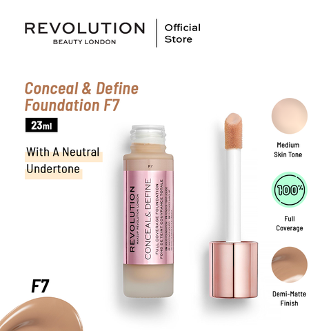 Makeup Revolution Conceal & Define Foundation F7 23 ml