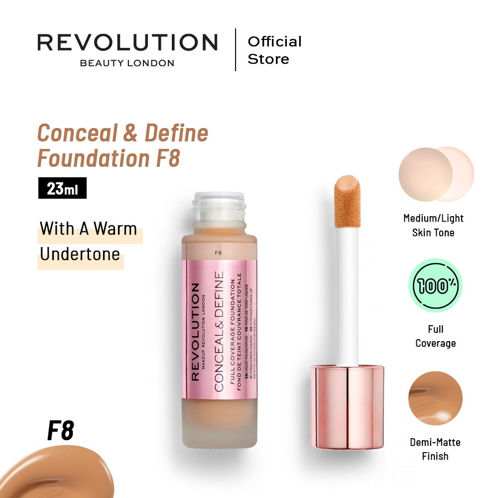 Makeup Revolution Conceal & Define Foundation F8 23 ml