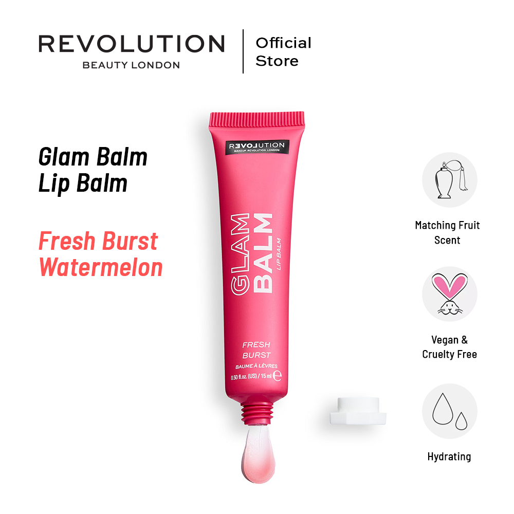 Relove By Revolution Glam Balm Lip Balm Fresh Burst Watermelon