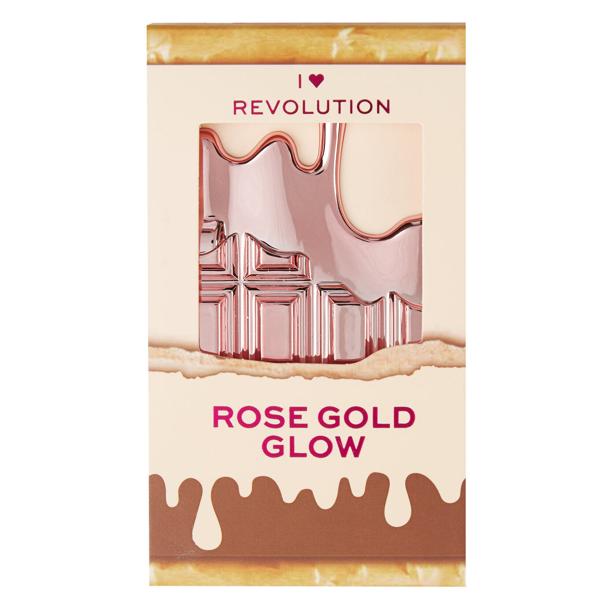 I Heart Revolution Rose Gold Glow Mini Chocolate Highlighter Palette