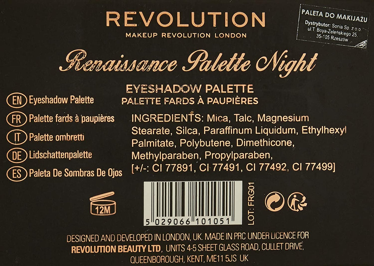 Makeup Revolution Renaissance Palette Night
