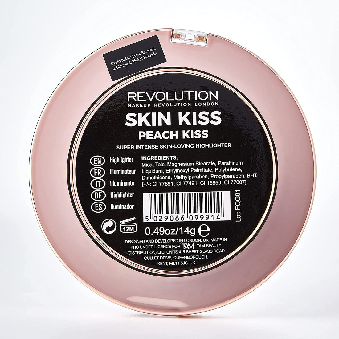 Makeup Revolution Skin Kiss Peach Kiss Highlighter