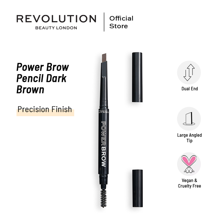 Relove By Revolution Power Brow Pencil Dark Brown