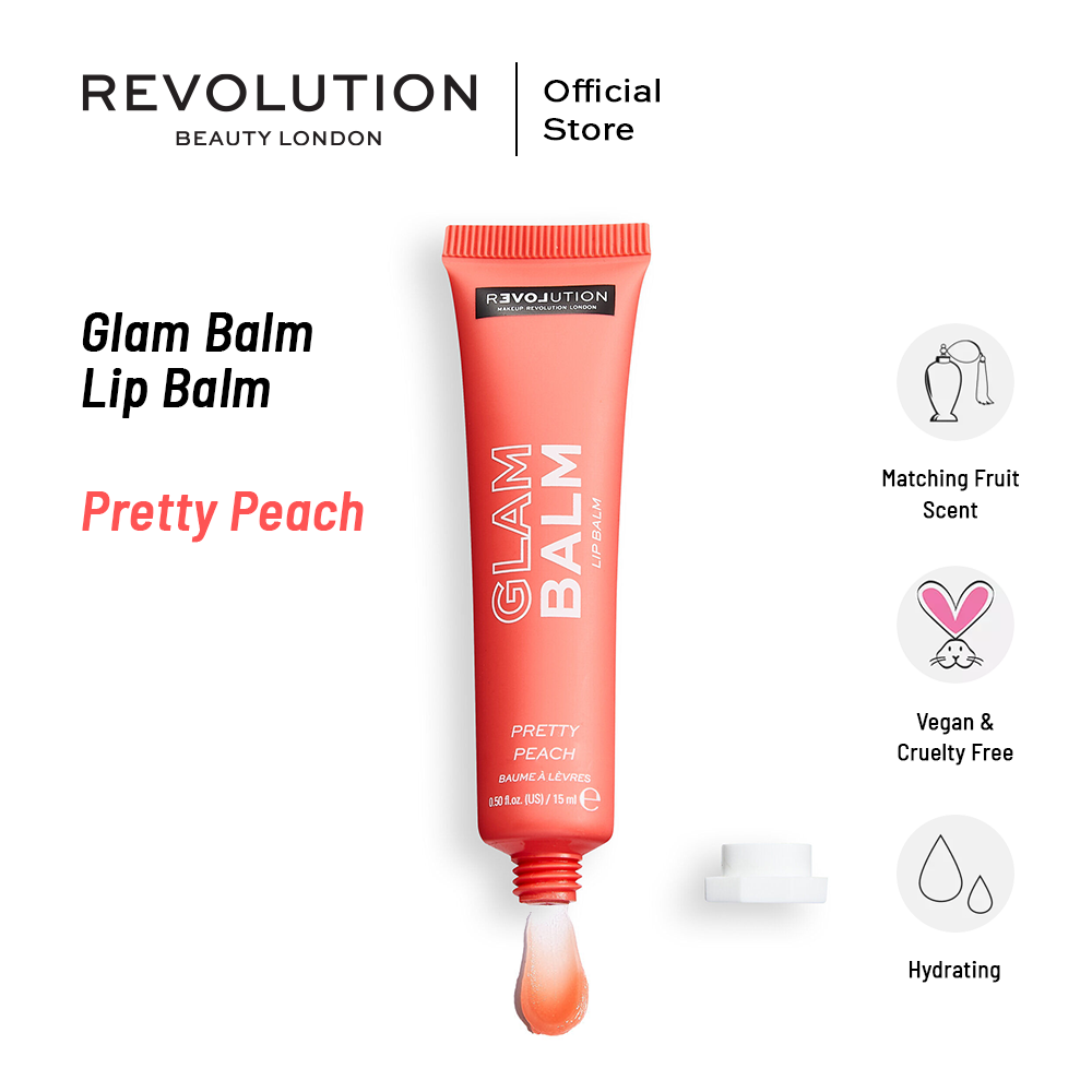 Relove By Revolution Glam Balm Lip Balm Pretty Peach