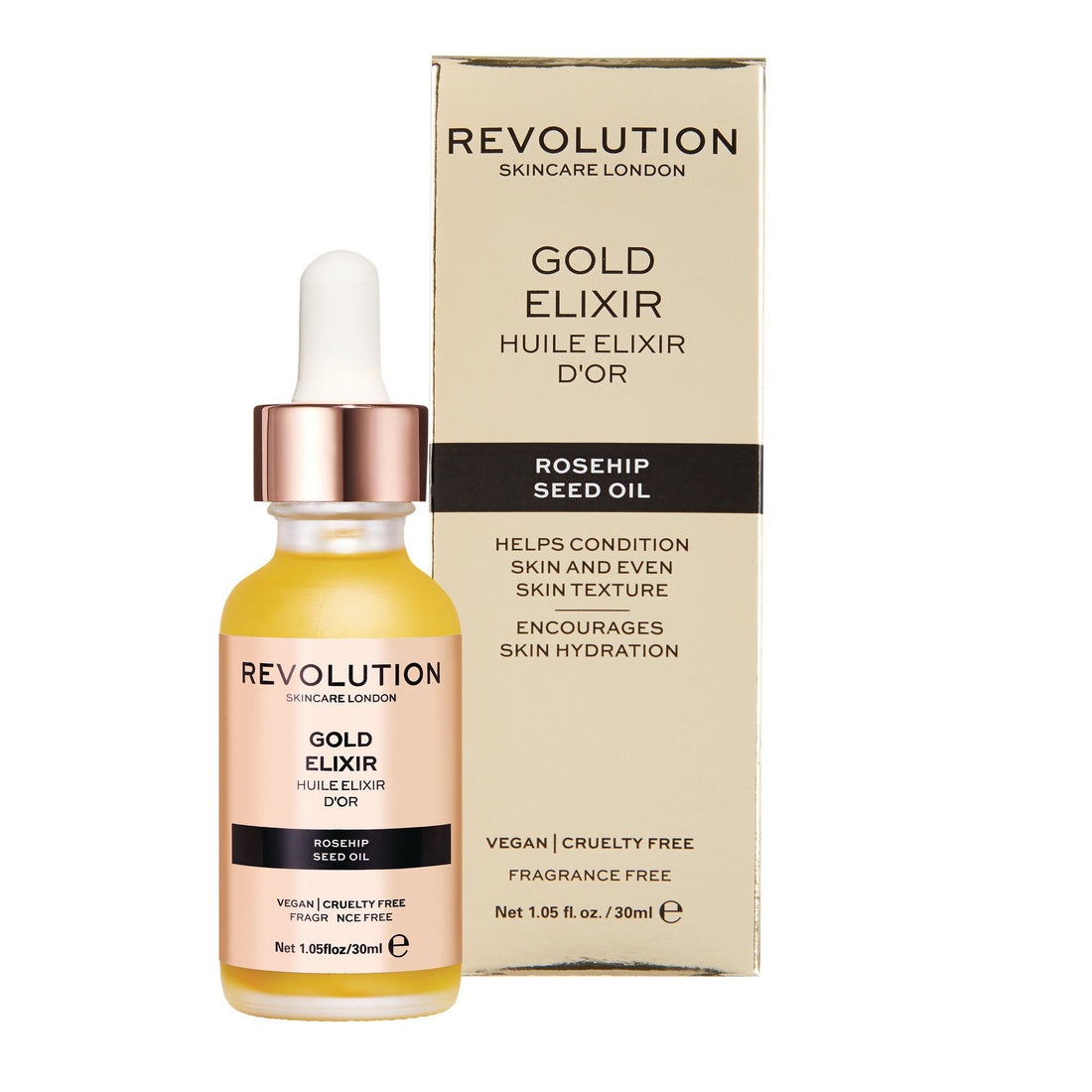 Revolution Skincare Gold And Rosehip Seed Oil Nourishing Oil 30ml