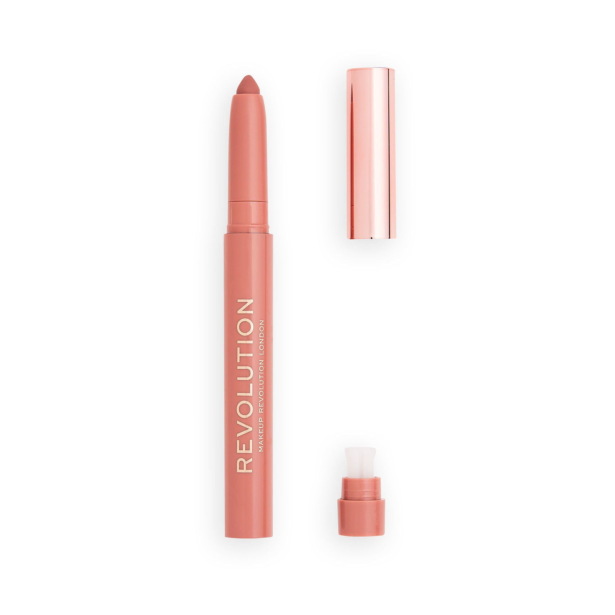 Revolution Velvet Kiss Lip Crayon Heart Race Peach Nude