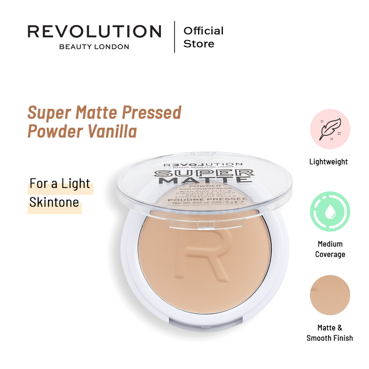 Relove By Revolution Super Matte Pressed Powder Vanilla