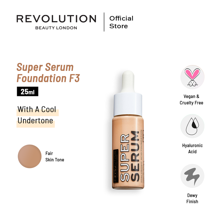 Relove By Revolution Super Serum Foundation F3 25ml