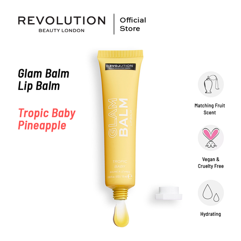 Relove By Revolution Glam Balm Lip Balm Tropic Baby Pineapple
